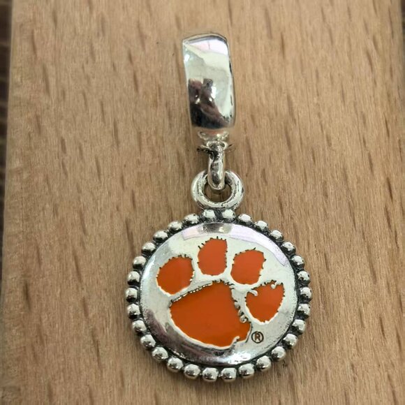 Pandora Orange Bear Paw Charm Pendant, S925 Silver Bracelets - Picture 1 of 4